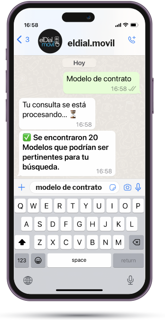 ejemplo de uso chat whatsapp pedido modelo de escrito a elDial.móvil